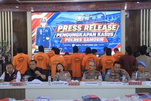 Polres Samosir Ungkap Sejumlah Kasus, dari Narkotika hingga Pembalakan Liar dan Pemerasan