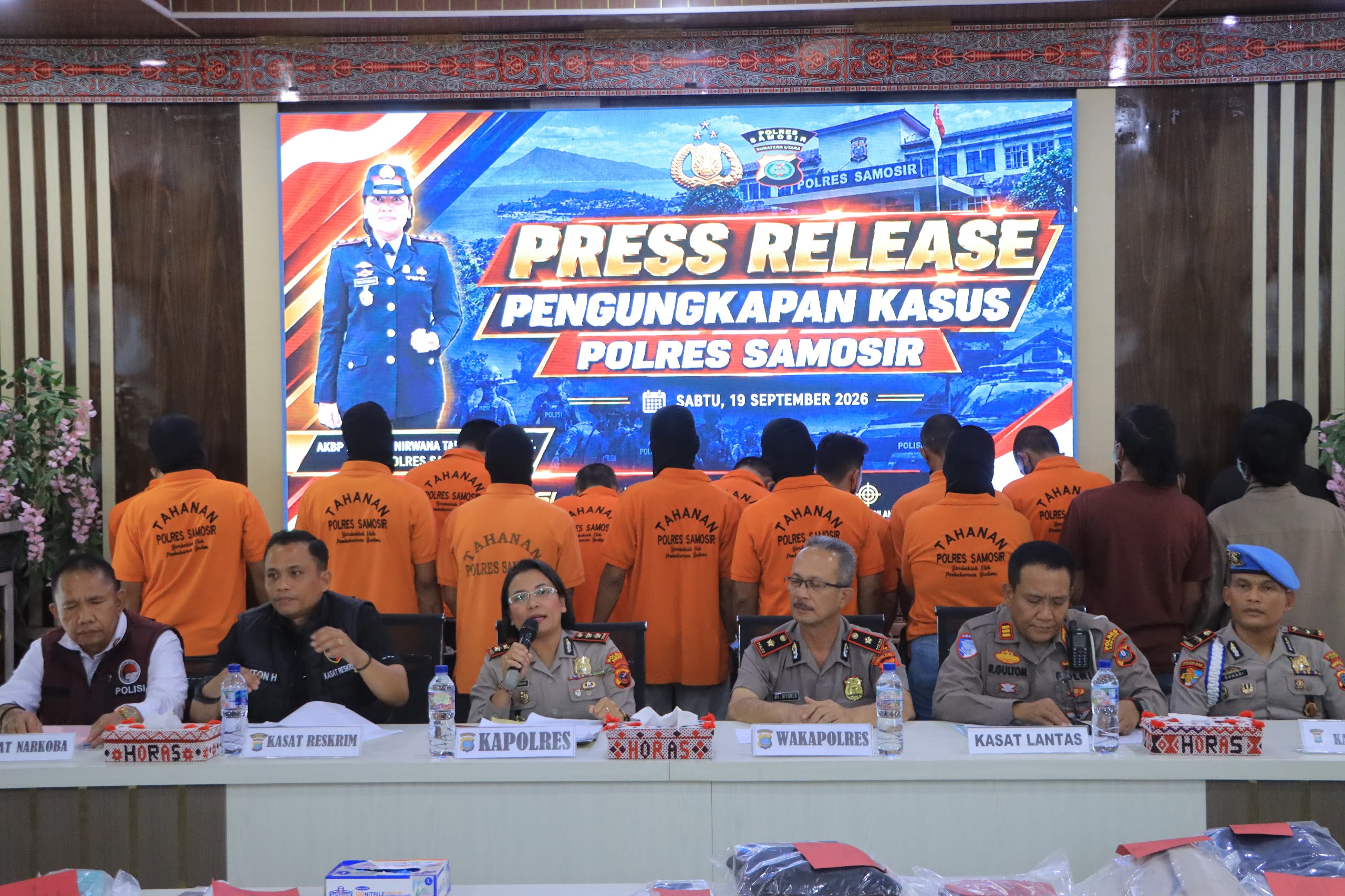 Polres Samosir Ungkap Sejumlah Kasus, dari Narkotika hingga Pembalakan Liar dan Pemerasan