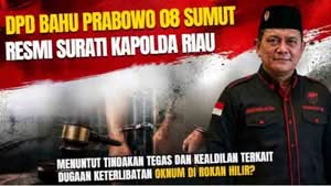 Terkait Dugaan Perampasan Lahan Sawit di Rokan Hilir, DPD BAHU PRABOWO 08 Sumut Lapor ke Polda Riau