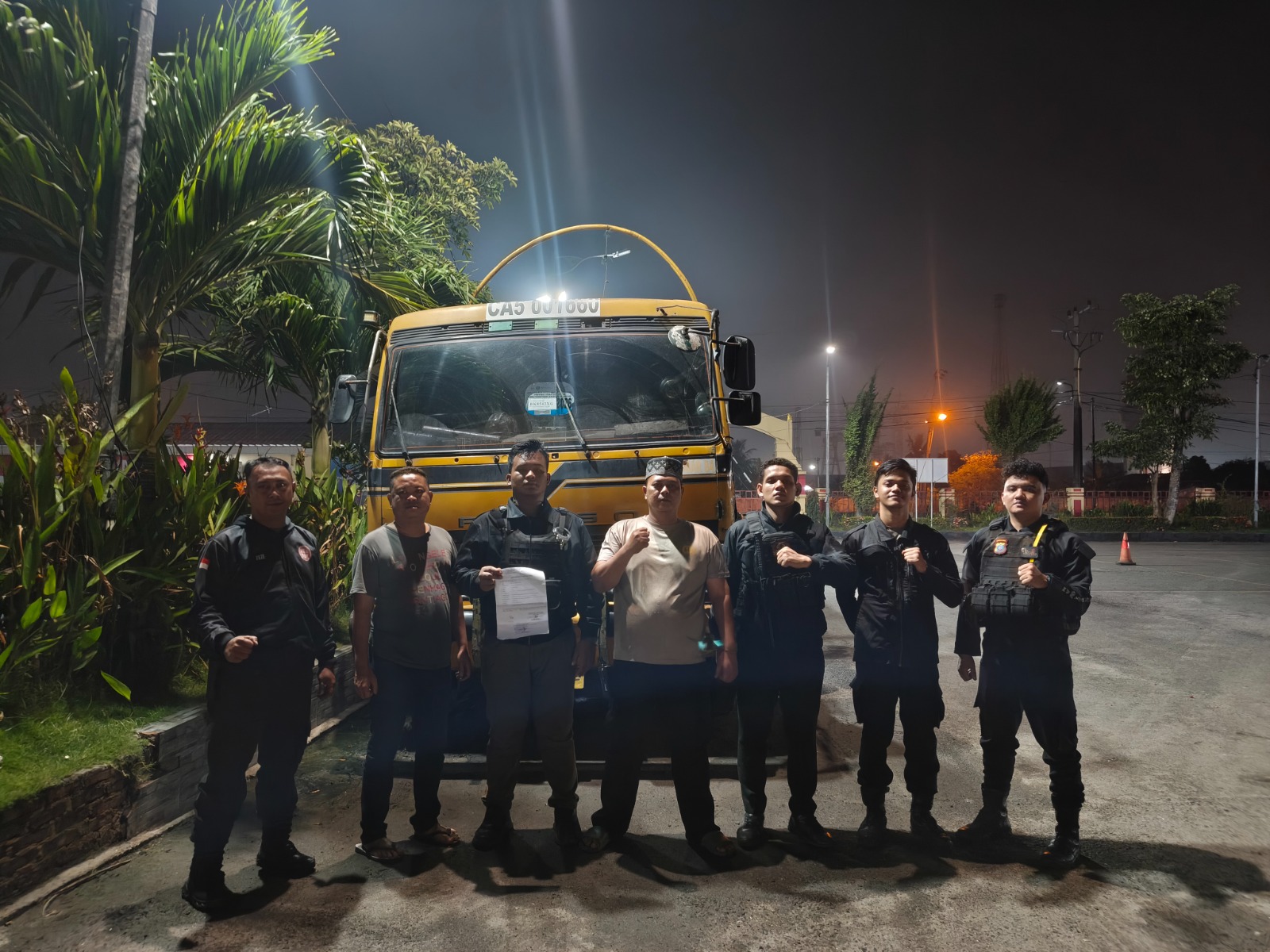 Tim Macan Polres Pelabuhan Belawan, Amankan Truk Trailer Diduga Hasil Curian di Gudang Gabion