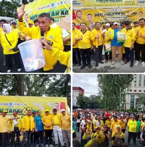 HUT ke-62 Partai Golkar Sumut Meriah, Panitia Bagikan Dua Sepeda Motor