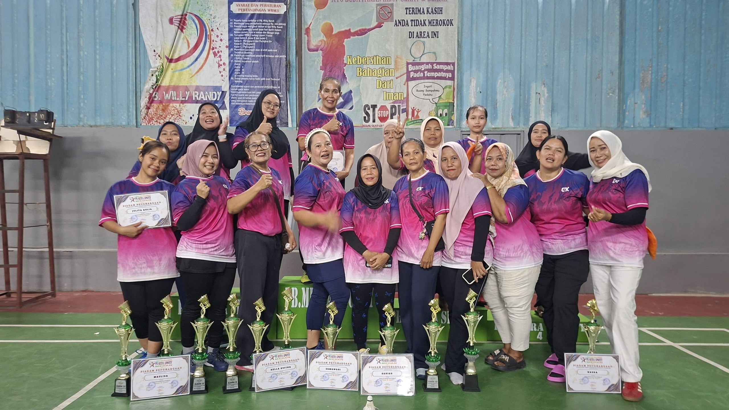 Julis Amitra-Taufik Juara Kelas B Turnamen PB Mitra Sporty Medan, Kadispora dan Ketua KONI Siap Dukung Bulutangkis