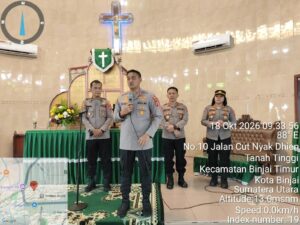 Minggu Kasih, Kapolres Binjai Hadir Berikan Rasa Aman bagi Jemaat HKBP
