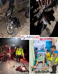 Tabrakan Maut Dua Sepeda Motor di Sei Rampah, Satu Pengendara Meninggal Dunia di TKP