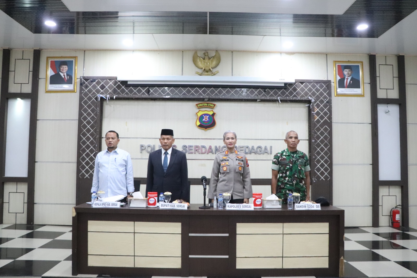 Tingkatkan Kesiapsiagaan Bencana, Kapolres Serdang Bedagai Pimpin Rakor Lintas Instansi
