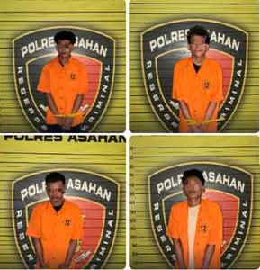Tim Jatanras Polres Asahan Amankan Empat Terduga Pelaku Pencurian, Kerugian Korban Capai Rp 30 Juta