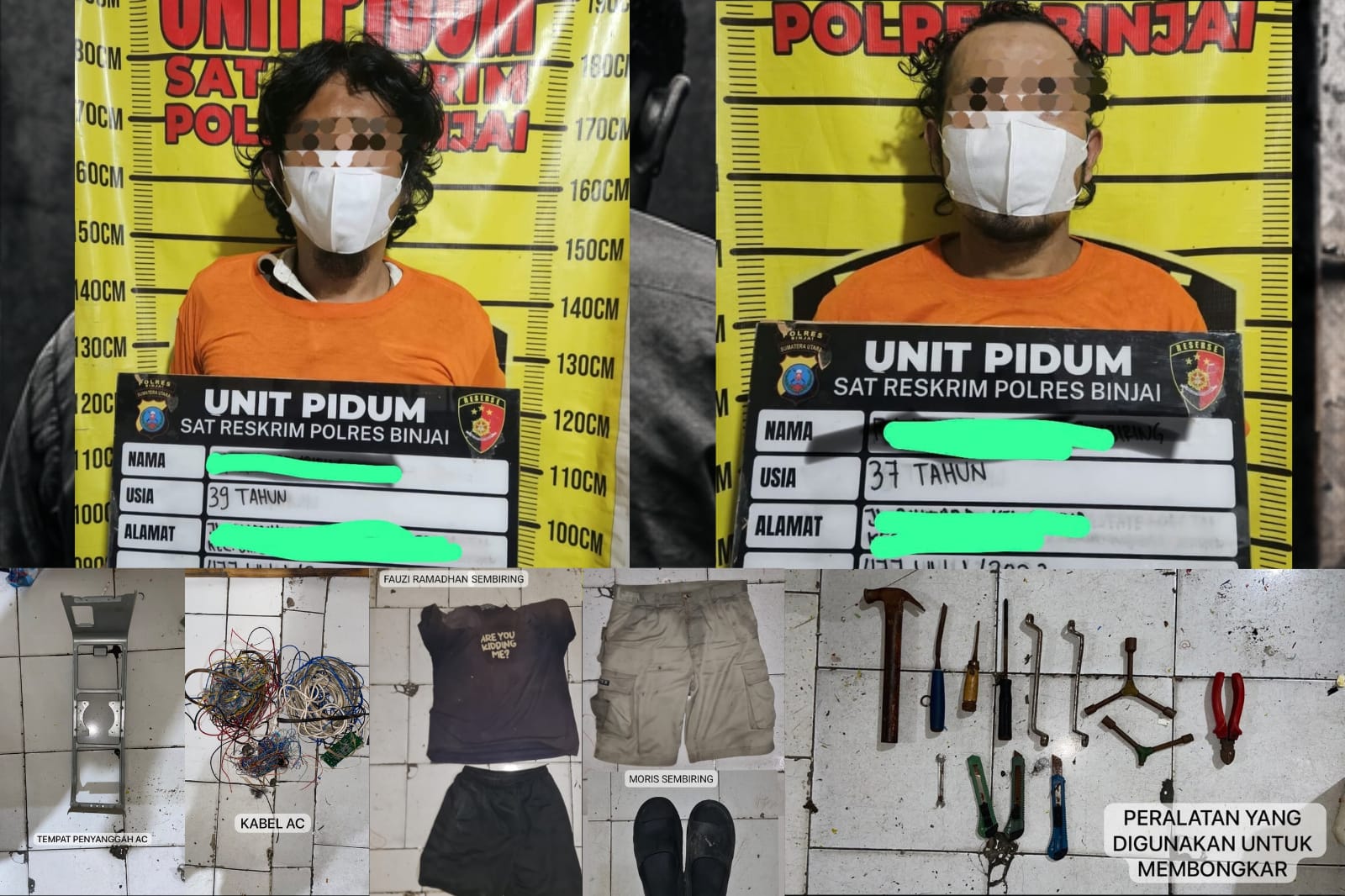 Gerak Cepat Satreskrim Polres Binjai, Dua Terduga Pelaku Curat Toko Rp157 Juta Dibekuk