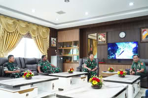 Pangdam I/BB Terima Dir SDM Kuathan Kemhan, Bahas Aturan Status Gugur Prajurit TNI