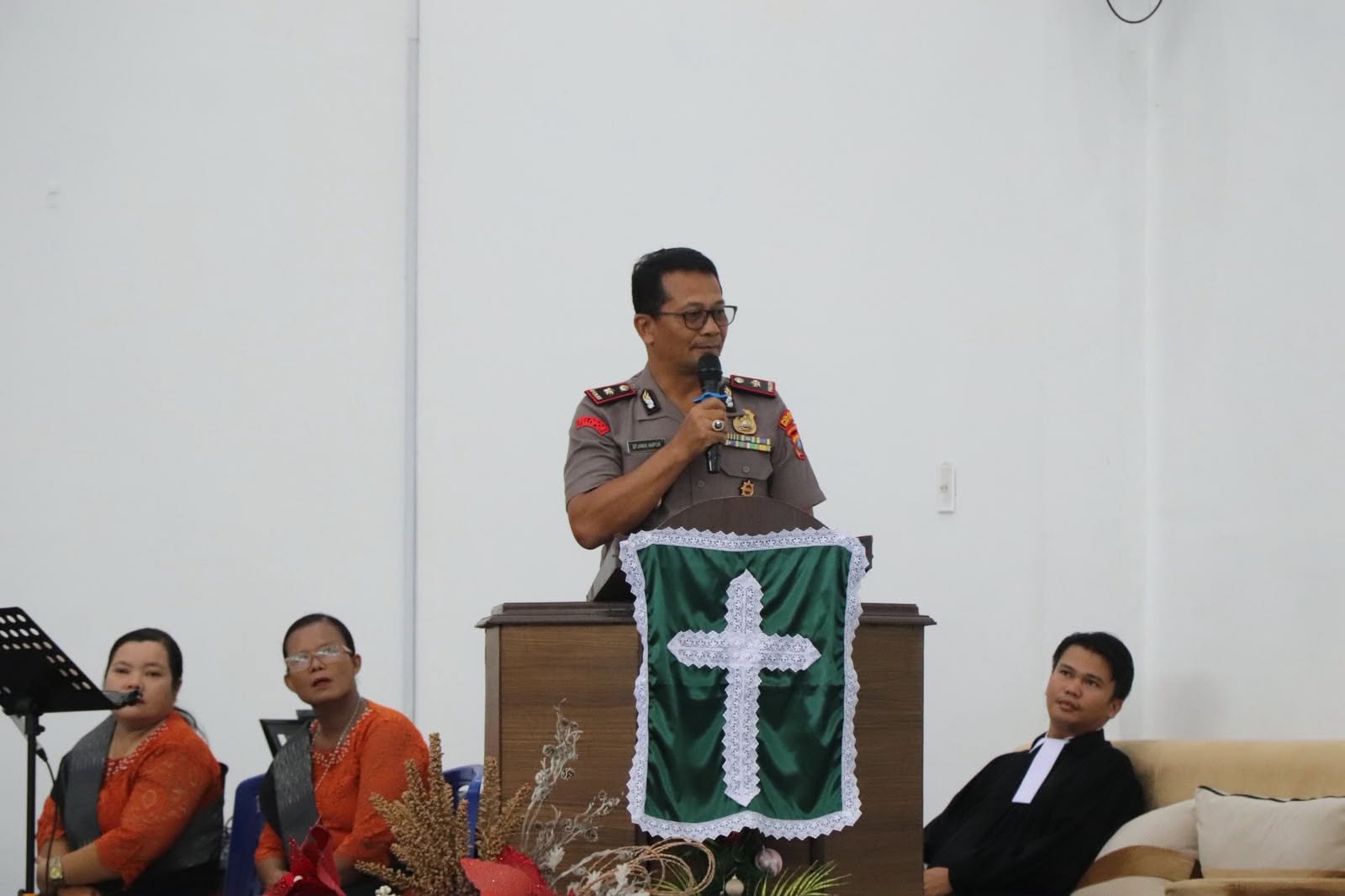 Waka Polres Sergai Gelar Minggu Kasih di HKBP Sei Rampah